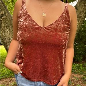 Crushed velvet tank